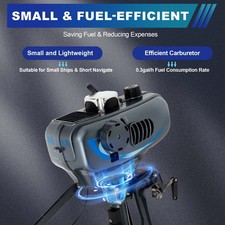 3.5HP 2-Stroke Outboard Motor Fishing Boat Engine Water Cooling CDI System 2.5KW