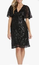 NEW RM Richards Black Sequin Formal Dress. Sz 12. 169.00 Macy's.