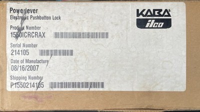   Kaba Ilco PowerLever 1550ICRCRAX Electronic Pushbutton Lock New Open Box
