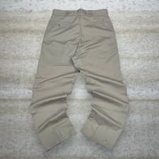 Vintage 90s Dickies Khakis Pants 34x32 Relaxed Fit Camel Tan Flat Front Work