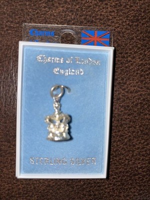 Charms of London Sterling Silver Royal Crown Charm Made In England 2g New