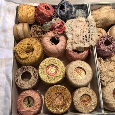 Lot of Assorted Vintage Crochet and Tatting Thread