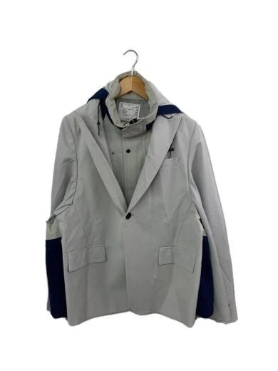 Sacai 22SS Tuta Mix Cape Blazer 2 Poliestere GRIGIO 22 02666M