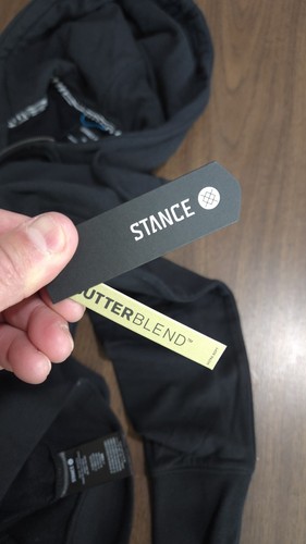 Neu mit Etikett Stance Shelter Kapuzenjacke durchgehender Reißverschluss Buttermischung Herren XS schwarz - Bild 7 von 11