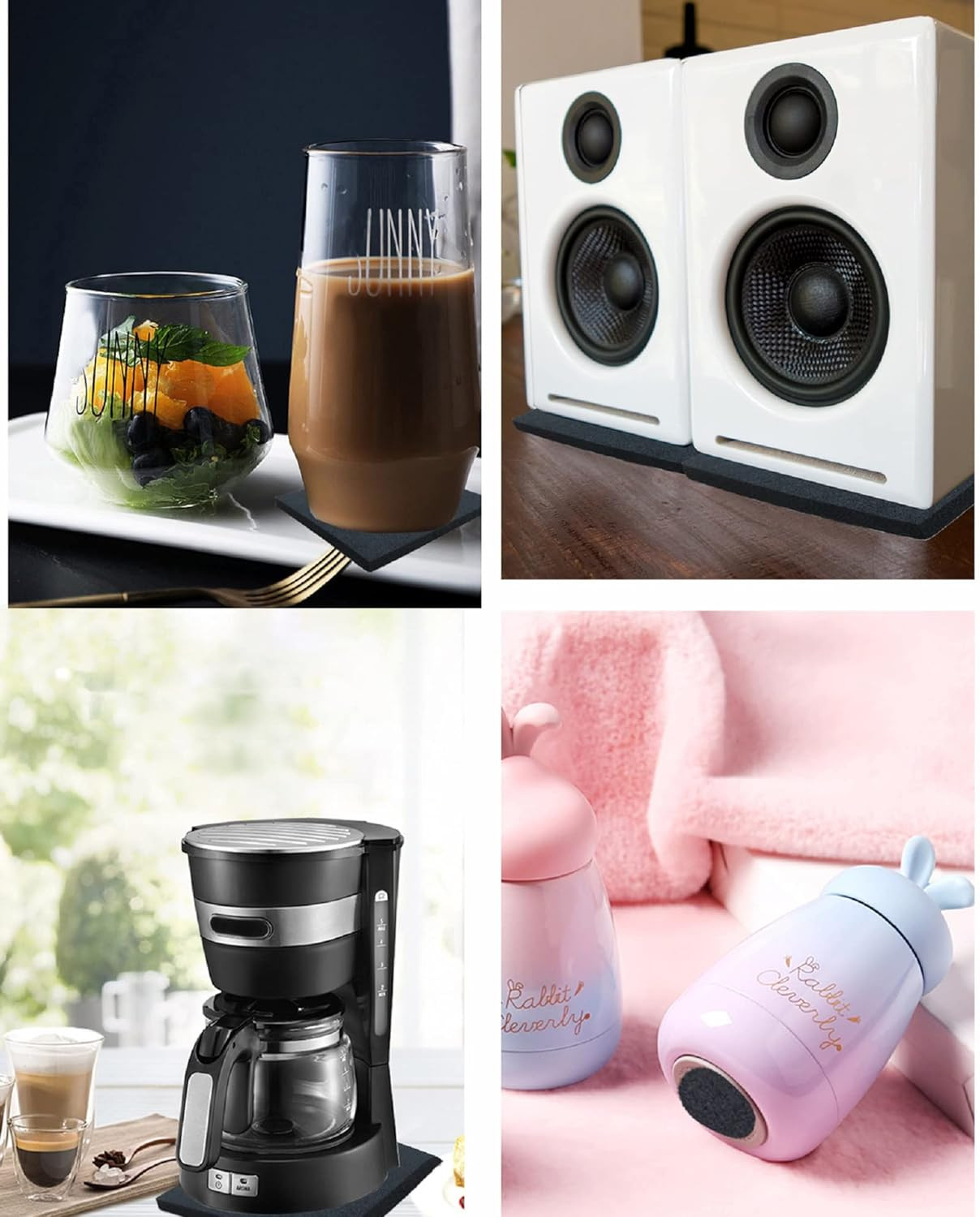 Rubber Adhesive Pads, 4 Pcs Closed Cell Foam Sheet Neoprene High Density Foam an