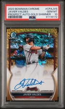 2023 Bowman Chrome Prospect Autographs Javier Valdes #CPAJVS Gold /50 PSA 10