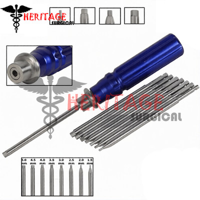 Orthopedic Bone Screwdriver Set With Quick Coupling Handle Surgical Instruments