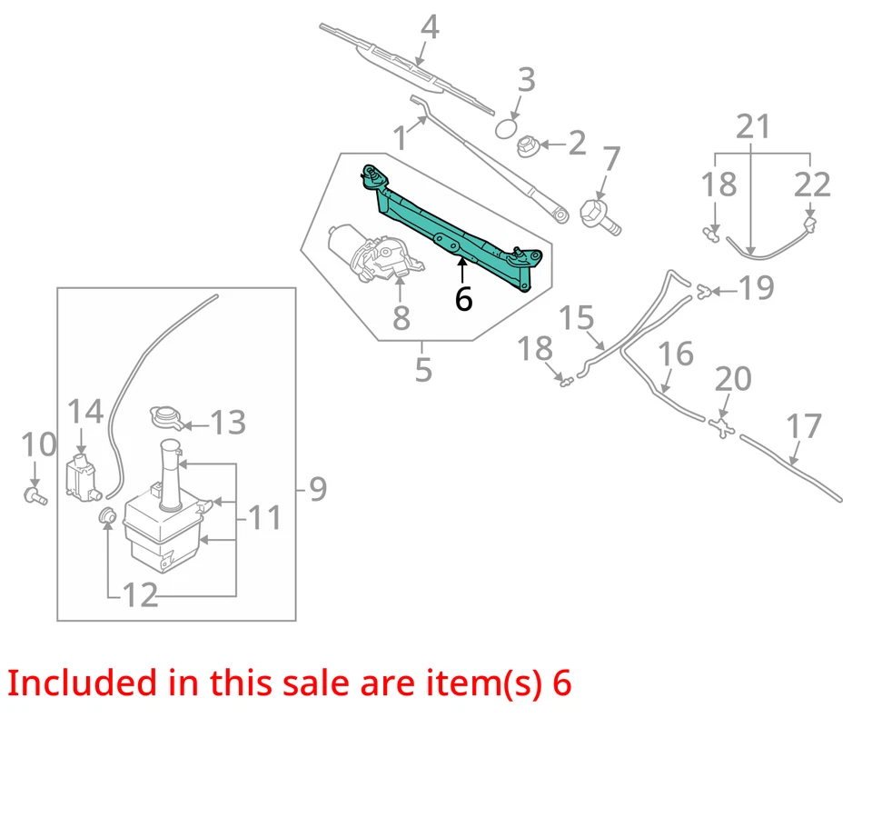 Kia Spectra 2006 motor limpiaparabrisas delantero fabricante de equipos originales 96 k millas - LKQ381625092 Foto 4 de 4