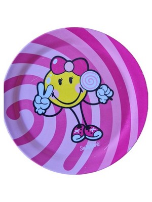 Zak! Designs Kinderteller Rosa Smileyworld Mädchen Farbenfroh