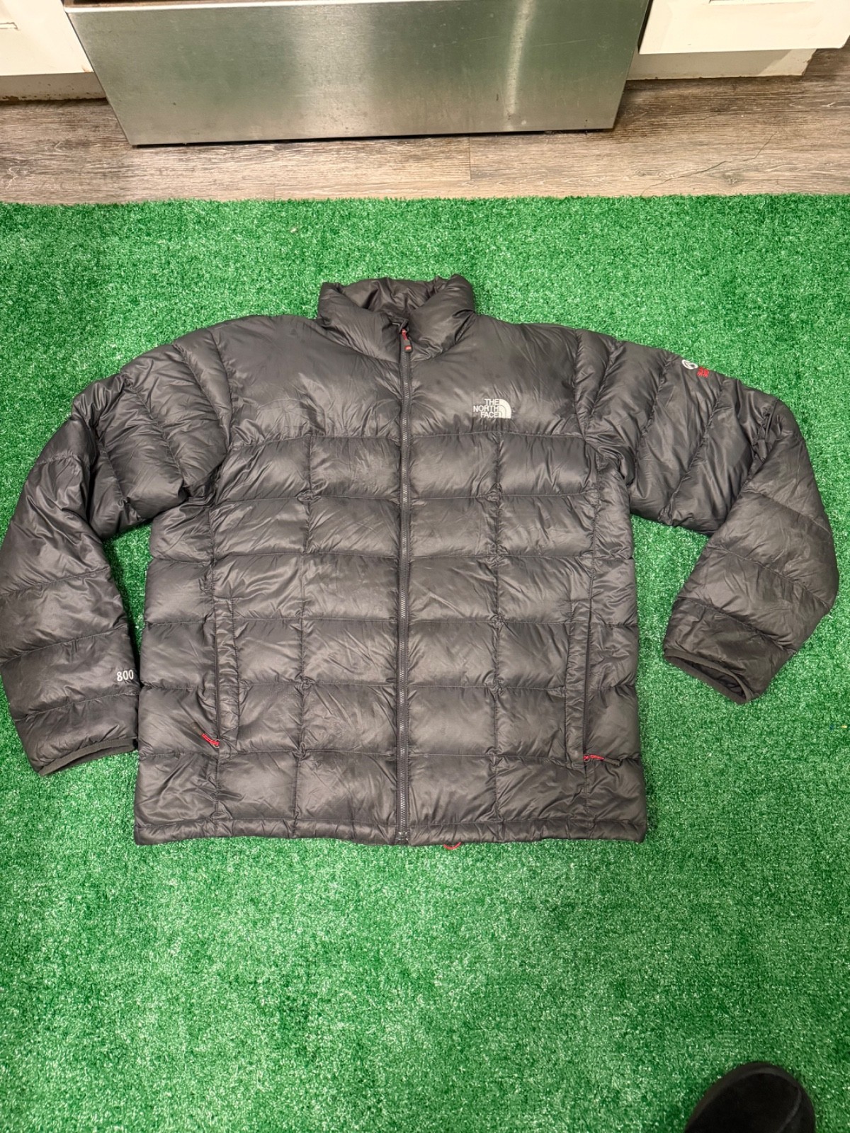 Used North Face 800 Fill Power Lorep Puffer Jacket, 2XL Mens Summit Series Gray