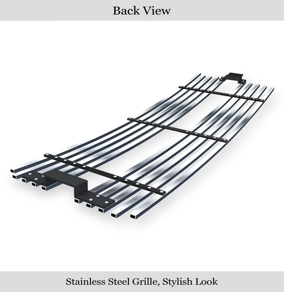 Se adapta a Dodge Ram 1994-2001 superior acero inoxidable cromo 8x6 billet parrilla inserto Foto 3 de 4
