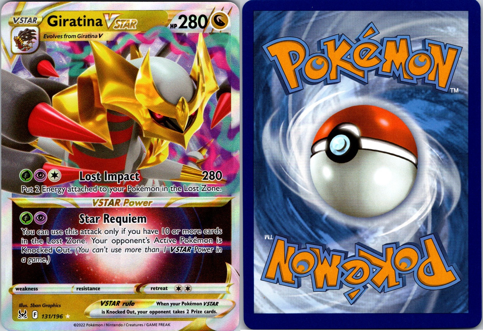 Giratina VSTAR Ultra Rare SWSH11: Lost Origin 131/196 NM Pokemon