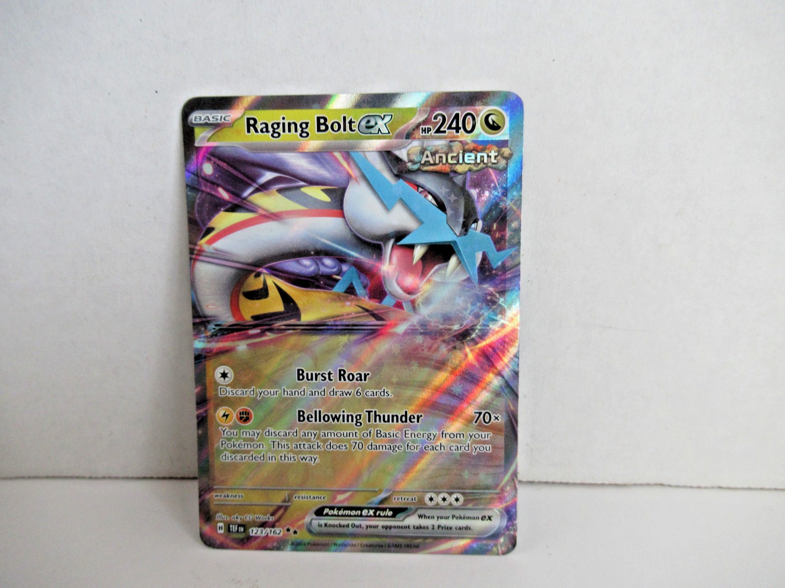 Pokémon TCG Raging Bolt EX Temporal Forces Double Rare Card 123/162