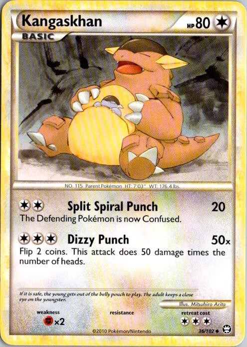 KANGASKHAN 36/102 UNCOMMON HGSS TRIUMPHANT POKEMON LP