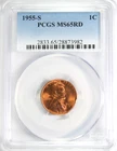 1955-S Lincoln Cent PCGS MS65 RD #GA6-82