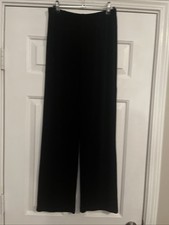 Chico's Travelers Womens Small Black Pants Knit Straight Leg Pull On Sz 1