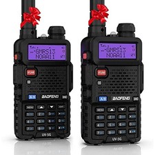 Baofeng UV-5G UV-5X Long Range Two Way GMRS Radio Walkie Talkie NOAA - 2 Pack