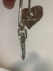 Alexx Heart Polka Dot Key Chain Silver Tone with Purple Stone Accent Hanger  — photo 4