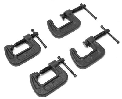 WEN CLC108 Heavy-Duty Cast Iron C-Clamps with 1-Inch Jaw Opening and... 