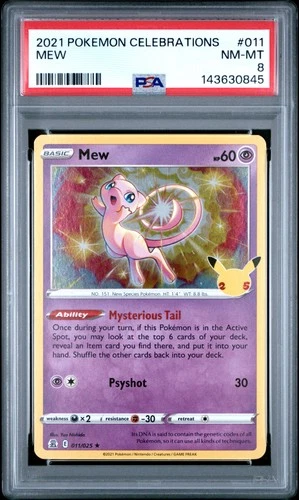 2021 POKEMON CELEBRATIONS #011 MEW PSA 8