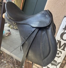 Tex Tan Amadeus Kantaten Dressage Saddle 17” Seat Black Leather English Riding