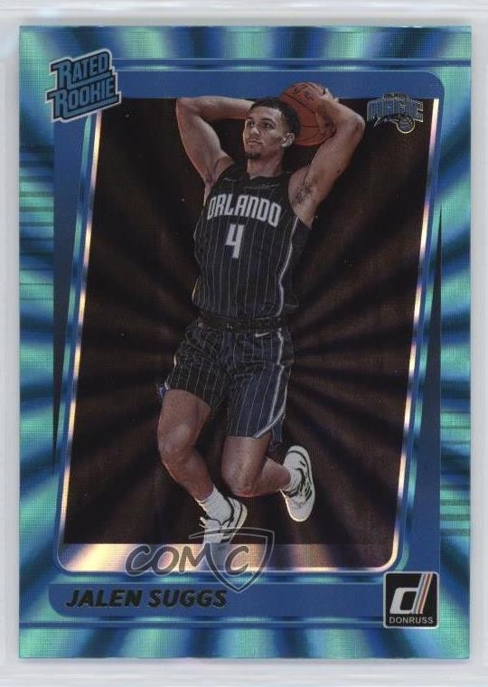 2021-22 Panini Donruss Rated Rookie Holo Teal Laser Jalen Suggs #229 Rookie RC