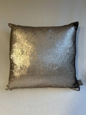 Aviva Stanoff Decorative Throw Pillow Sequin 18 x 18 Champagne / Bronze Black