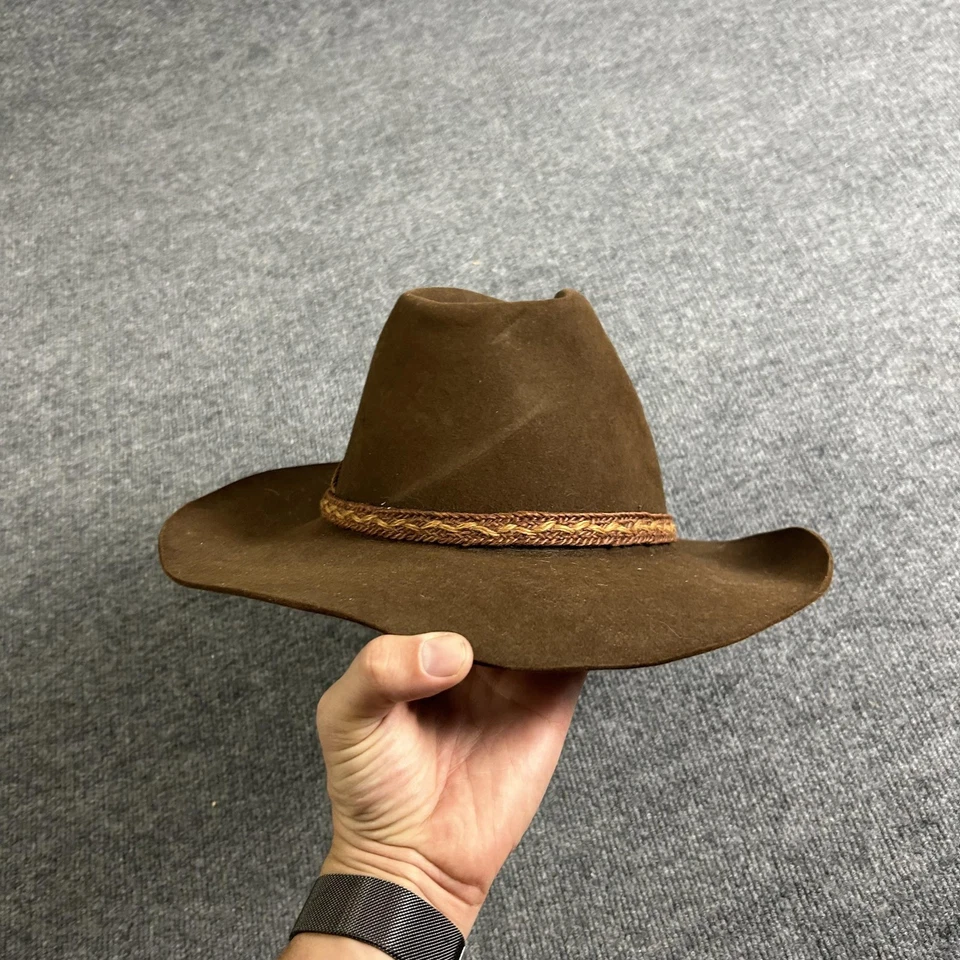 De colección Resistol Diligencia Sombrero Vaquero Ajustado Para Hombres Marrón Lana Occidental Años 70 Foto 4 de 4