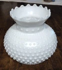 Vintage Hobnail Milk Glass Hurricane Lamp Replacement Shade 6 3/4" Fitter