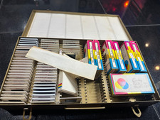 Vintage Atco Metal 35mm Slide Storage Box with 1970 Sliders Old Stock