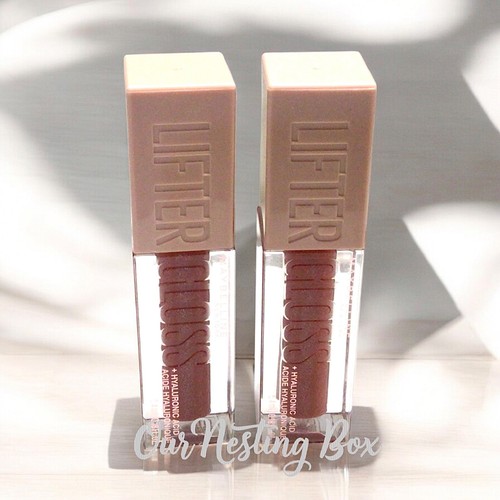 2 Maybelline Lifter Gloss Lip Gloss Makeup with Hyaluronic Acid, Crystal Sand 15