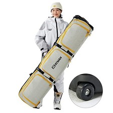Roller Snowboard Bag with Wheels Adjustable Length  Light Brown