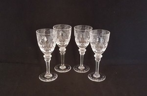 Rogaska-GALLIA-Crystal-Cordial-Glasses-Goblets-Set-of-4
