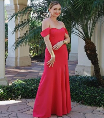 Pink Evening Gown Dress M