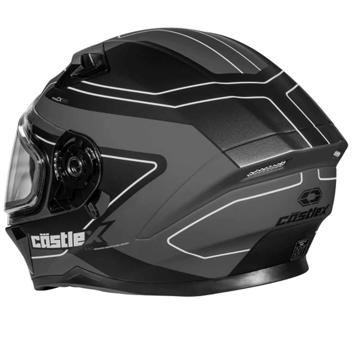 Castle X CX390 Atlas Snowmobile Helmet Matte Charcoal/Black eBay