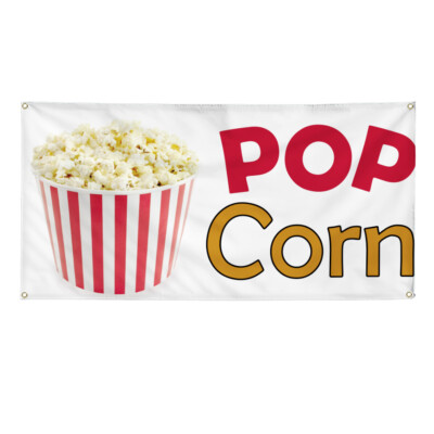 Vinyl Banner Multiple Sizes Pop Corn Outdoor Advertising Printing A Outdoor