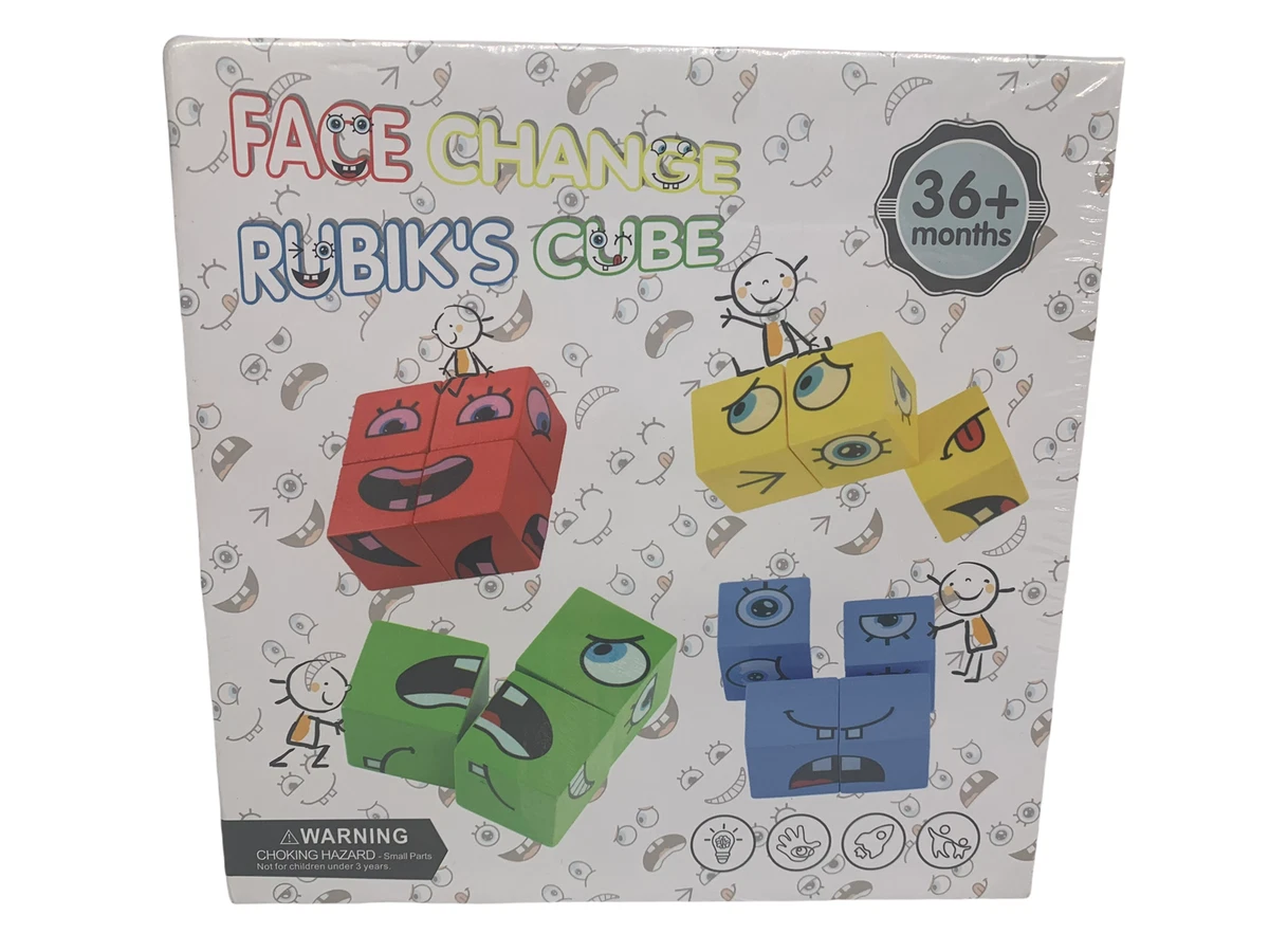 Face change rubik's cube wooden blocks (3+years)