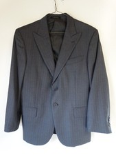 JOS. A. BANK RESERVE suit jacket vatican 120's marlane gray blue pin stripe