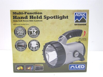 ATAK 250 Lumens Multi Function 12 Hours Runtime Spotlight with Swivel Handle 