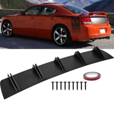 For Dodge Charger RT SRT Rear Diffuser Shark 5 Fins Bumper Splitter Spoiler Lip
