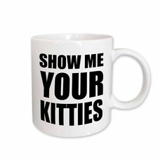 3dRose Show me your kitties, Black Mug