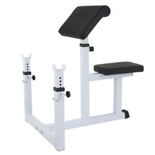 Preacher Curl Bench Adjustable Arm Curl Weight Bench Muscle Strength Training 