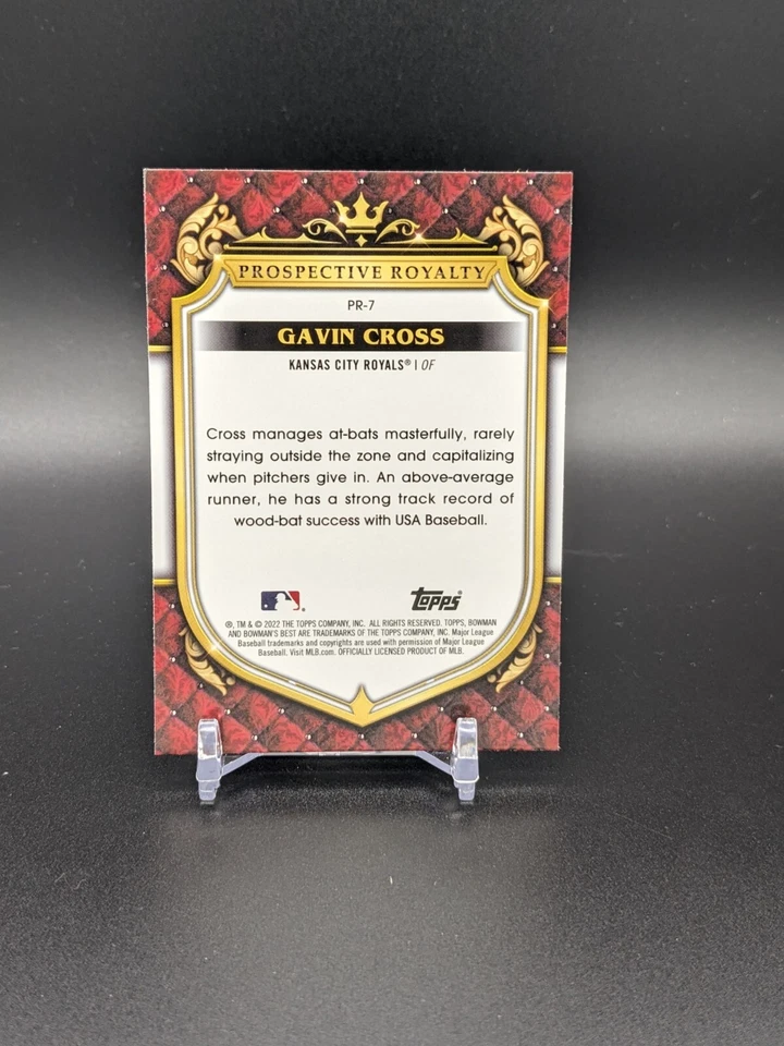 Gavin Cross Royals 2022 Bowman's Best Prospective Royalty Atomic Refractor #PR-7 - Image 2 of 2