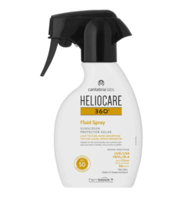 Heliocare 360 Fluid Spray Sonnenschutz LSF50 250ml - Familienfreundlich, Breitband
