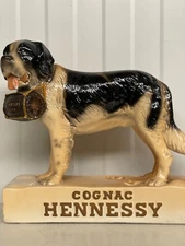 Cognac Hennessy Saint Bernard shop advertising statue - 11.22 inch wide