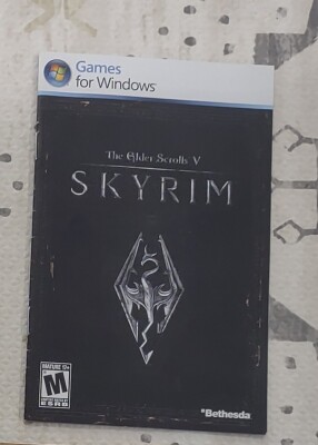 Elder Scrolls V manual, ad insert, and Province of Skyrim Map Poster ONLY