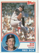 FREE SHIPPING-MINT-1983 Topps #654 Bob Ojeda PLUS RED SOX BONUS CARDS