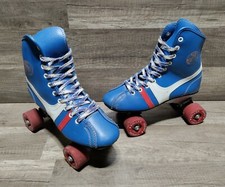 Vintage Roller Derby Official Roller Skates Skates Blue Red White Size 4