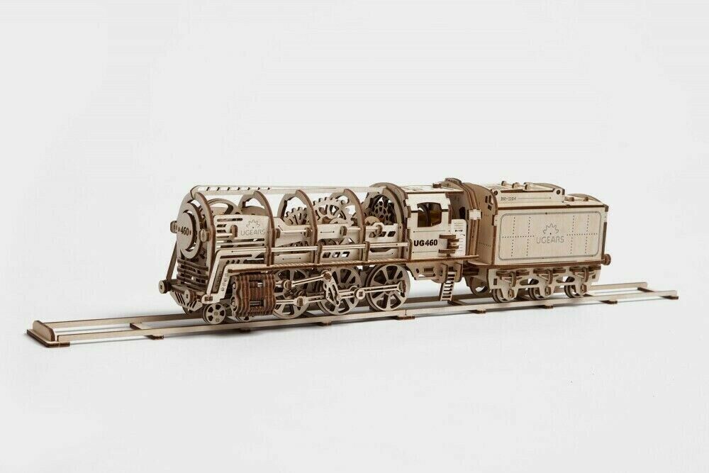 Ugears Code: 70012 Wooden 3D Mechanical model Locomotive with tender Deficyt super specjalna cena, wysoka jakość