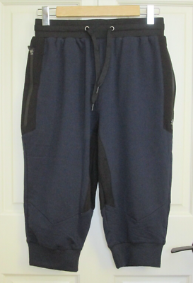 NWT Biyaclesen Cropped Jogger Pant Mens Size 32 Blue & Black Zip